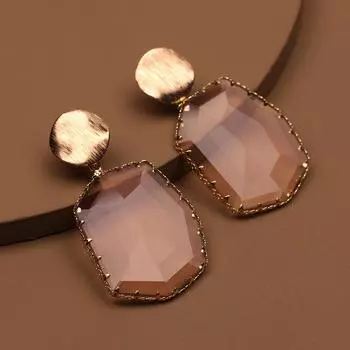 Модные геометрические прямоугольные серьги-подвески для женщин и девушек, модные украшения для свадебной вечеринки 1