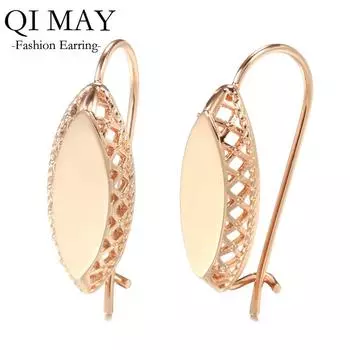 Модные глянцевые серьги-подвески для женщин, розовое золото, простые плетеные серьги-ромбы, этнические свадебные украшения для невесты, подарок