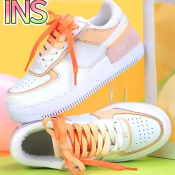 Модные градиентные шнурки для кроссовок, шнурки, повседневные шнурки для мужчин и женщин, для взрослых и детей, унисекс, белые шнурки для обуви 90cm чёрный