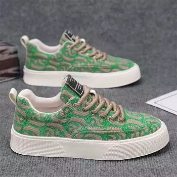 Модные граффити парусиновые туфли из принтованной ткани мужские кроссовки удобные легкие кроссовки для спортзала мужские низкие плоские мужские повседневные туфли CN 39 (inner 24.5cm красный