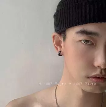Модные хип-хоп-каффы без проколов для мужчин и женщин — классные поддельные серьги для смелого, холодного стиля single titanium steel серебряный