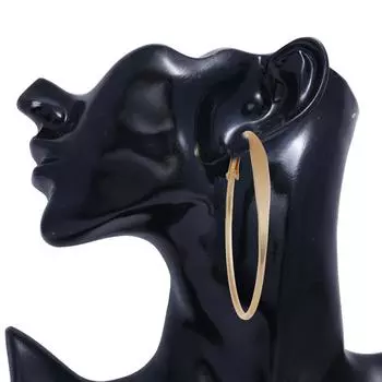 Модные хипстерские простые преувеличенные круглые серьги, темпераментные индивидуальные универсальные серьги из сплава женские серьги золотой