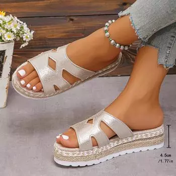 Модные хиты продаж, новые женские тапочки, туфли на плоской подошве с круглым носком для женщин, слипоны на платформе, туфли-лодочки Putdppr с открытым носком, увеличивающие рост 36 покинуть белый