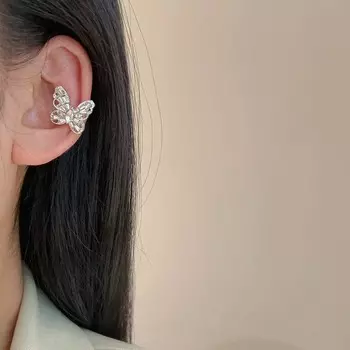 Модные хрустальные бабочки без ушей клипсы для ушей женские модные бабочки клипсы для ушей косточки праздничные подарки для вечеринок ювелирные изделия как
