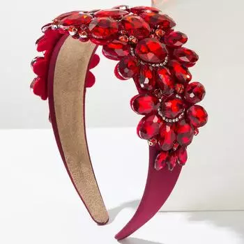 Модные хрустальные повязки на голову с бусинами для женщин, блестящие цепочки, бриллиантовая повязка для волос, вечеринка, ободок для волос для девушки, искусственный драгоценный камень, белый, черный цвет, барокко