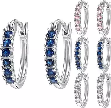 Модные и элегантные женские аксессуары, серьги с имитацией драгоценных камней One Size синий