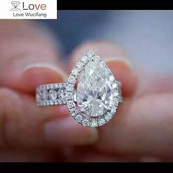 Модные и элегантные женские обручальные кольца с бриллиантами AAA CZ, великолепные аксессуары для помолвки, роскошные дизайнерские ювелирные изделия 10