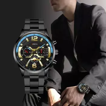 Модные и атмосферные часы Высококачественные модные водонепроницаемые наручные часы с ремешком из нержавеющей стали для подростков и путешествий на свежем воздухе