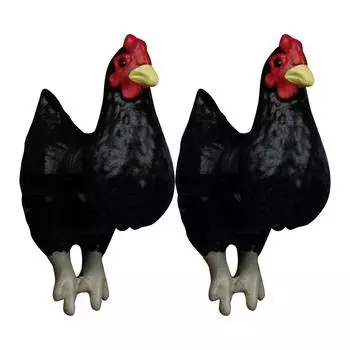 Модные и изысканные серьги в форме цыпленка, высококачественные универсальные серьги, креативные и стильные One Size чёрный