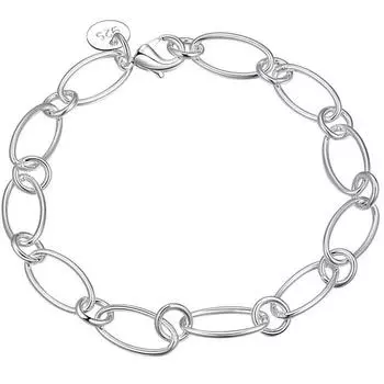 Модные и изысканные ювелирные изделия с гальваническим покрытием из серебра 925 пробы Duobao 4000, ювелирные изделия-браслет с символами