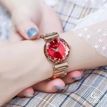 Модные и изысканные женские часы с маленьким граненым циферблатом, водонепроницаемые кварцевые часы со стальным браслетом