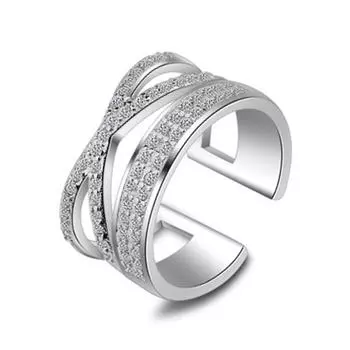 Модные и креативные новые женские кольца в корейском стиле с открытым бриллиантом, кольцо с хвостом, ювелирные изделия Resizable