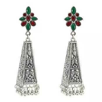 Модные и креативные серьги Популярные серьги Клипсы Простые и универсальные серьги Ид аль-Фитр Лассер Байрам красный