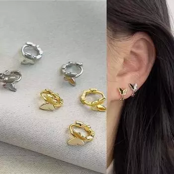 Модные и милые серьги-бабочки