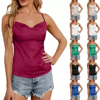 Модные и модные женские однотонные повседневные свободные подтяжки XXL чёрный