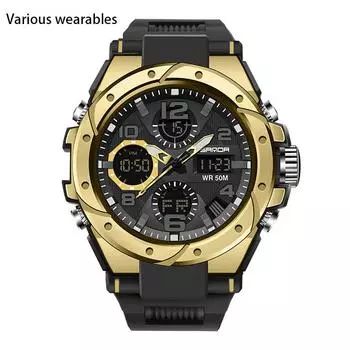 Модные и персонализированные мужские электронные часы для спорта на открытом воздухе, водонепроницаемые светящиеся часы, многофункциональные мужские и женские студенческие часы