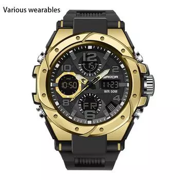 Модные и персонализированные мужские электронные часы для спорта на открытом воздухе, водонепроницаемые светящиеся часы, многофункциональные мужские и женские студенческие часы