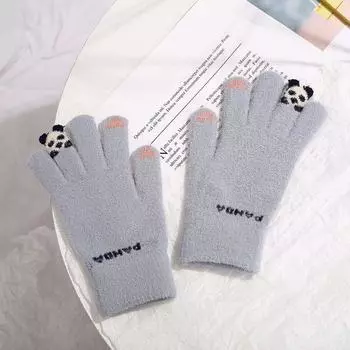 Модные и повседневные зимние теплые утолщенные перчатки для сенсорного экрана для езды на велосипеде