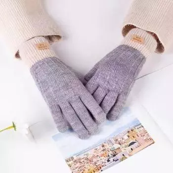 Модные и повседневные зимние теплые утолщенные перчатки для сенсорного экрана для езды на велосипеде