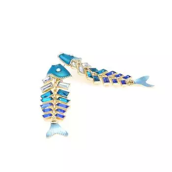 Модные и простые серьги-рыбки - подойдут для вечеринок, свадеб, банкетов, праздничных украшений. разноцветный