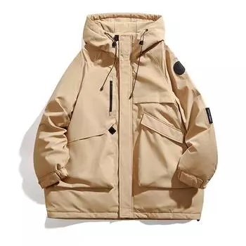 Модные и теплые хлопковые пальто осень-зима для пар – Толстые хлопковые куртки M белый