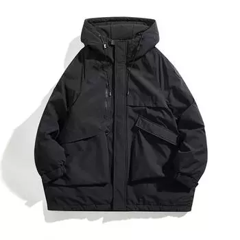 Модные и теплые хлопковые пальто осень-зима для пар – Толстые хлопковые куртки M белый