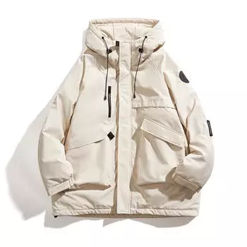 Модные и теплые хлопковые пальто осень-зима для пар – Толстые хлопковые куртки M хаки