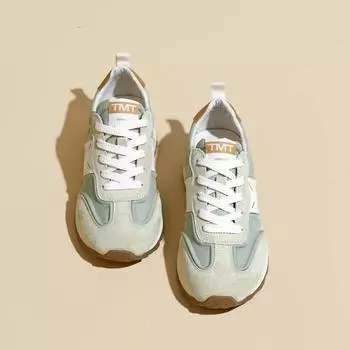 Модные и удобные кроссовки Agande женские весенние плоские повседневные кроссовки женские 35 серебряный