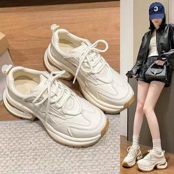 Модные и удобные кроссовки с толстой подошвой, увеличивающие рост, женские весенние повседневные кроссовки Hundred 35