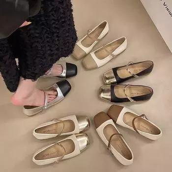 Модные и удобные одинарные туфли Женские летние туфли Золотые туфли Мэри Джейн 35 коричневый