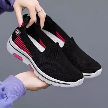Модные и удобные повседневная верхняя одежда на плоской подошве, нескользящие модные женские кроссовки с носком 36 розовый