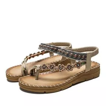 Модные и удобные сандалии, противоскользящая повседневная обувь, женская обувь с круглым носком 36 чёрный