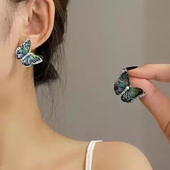 Модные и универсальные креативные женские серьги-бабочки с жемчугом и шипами