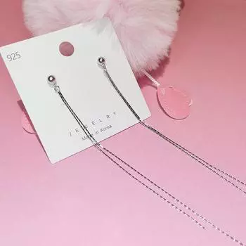 Модные и универсальные серьги для темпераментных женщин Длинные японские и корейские серьги с кисточками