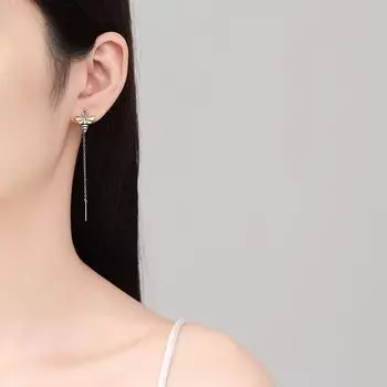 Модные и высококачественные серьги-пчелы, Love Zircon Light Luxury Trend уникальные милые универсальные серьги-подвески