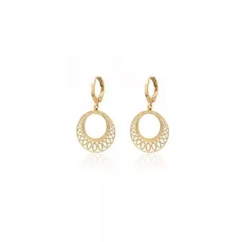 Модные и высококачественные серьги в стиле бохо. Круглые серьги с ажурным узором в стиле ретро.