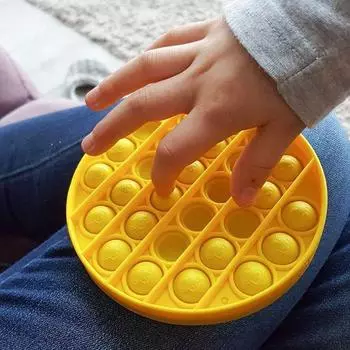 Модные игрушки для детей, снятие тревоги, снятие стресса для взрослых, сенсорная игрушка, экструзионный пузырь Circular красный