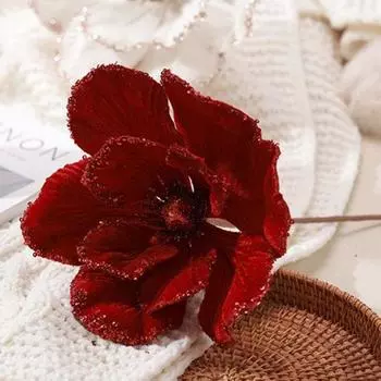 Модные имитации цветов ручной работы Уникальные рождественские декоративные цветы Фотореквизит белый