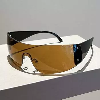 Модные индивидуальные ретро хип-хоп очки Y2K с защитой от радиации Высококачественные солнцезащитные очки с технологией будущего