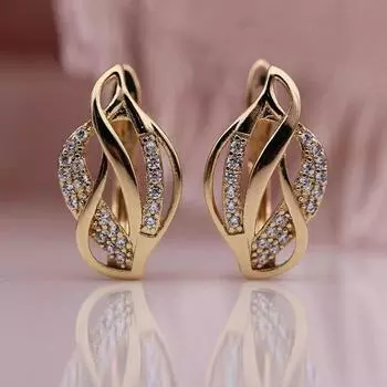 Модные индивидуальные универсальные серьги, плетение из жареного теста, нерегулярные серьги, металлические полые дизайнерские женские серьги золотой