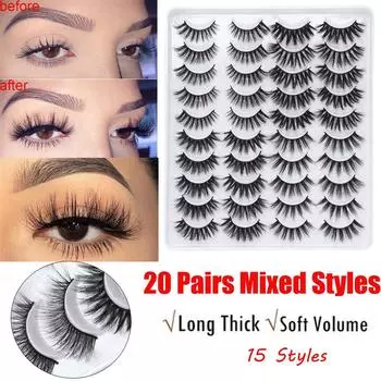 Модные инструменты для макияжа глаз. Перекрещивающиеся тонкие ресницы. Пушистые накладные ресницы. Густые длинные 3D-искусственная норка. G208