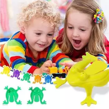 Модные интерактивные игрушки для дня рождения, детская прыгающая лягушка, 1/10 шт., игрушки-антистресс, случайный цвет 1Pc