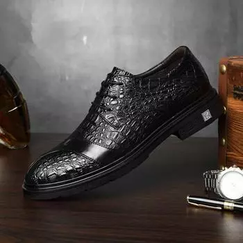 Модные итальянские брендовые свадебные туфли для жениха. Высококачественные мужские туфли из натуральной кожи. Британский стиль. Остроносые мужские туфли для торжеств. Роскошные черные туфли. 37