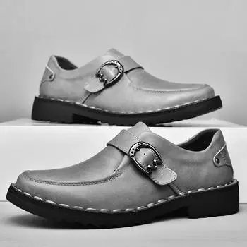 Модные итальянские мужские деловые туфли, модные брендовые классические нескользящие легкие повседневные кожаные туфли, дышащие мужские туфли, мокасины 38 чёрный