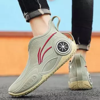 Модные износостойкие нескользящие резиновые сапоги для мужчин, ботильоны, низкая мужская обувь для поваров, короткие, широкие носки, удобные, из ПВХ, водонепроницаемые 36