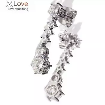 Модные изящные женские серьги-подвески для свадебной церемонии, блестящие хрустальные аксессуары, нежный дизайн, современный стиль, ювелирные изделия