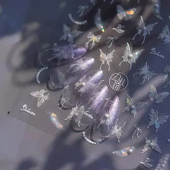 Модные изысканные наклейки для ногтей в виде ракушек с яркими фрагментами, высококачественные позолоченные наклейки для ногтей, декор для ногтей onesize