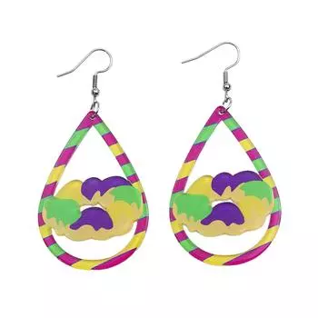 Модные карнавальные серьги Богемные красочные висячие серьги-капли Серьги-подвески с аксессуарами для ушей танцовщицы бразильской самбы 6