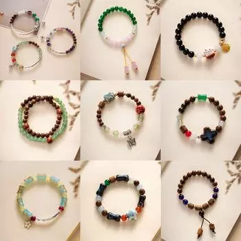 Модные керамические украшения, плетеные в этническом стиле, простые, смешиваемые и сочетаемые, в богемном стиле, одинарный браслет в виде петли, женский подарок
