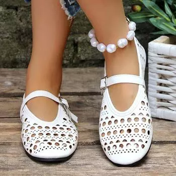 Модные классические черные женские мокасины на плоской подошве с пряжкой и ремешком, с круглым носком, удобные на открытом воздухе, легкие женские туфли 36 чёрный